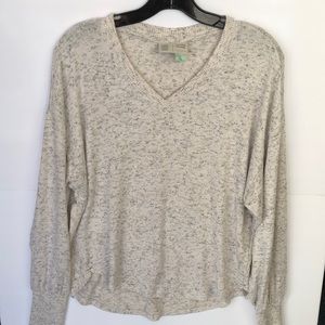 Anthropologie Saturday Sunday V Neck Oversized Loose Fit Oatmeal Sweater…